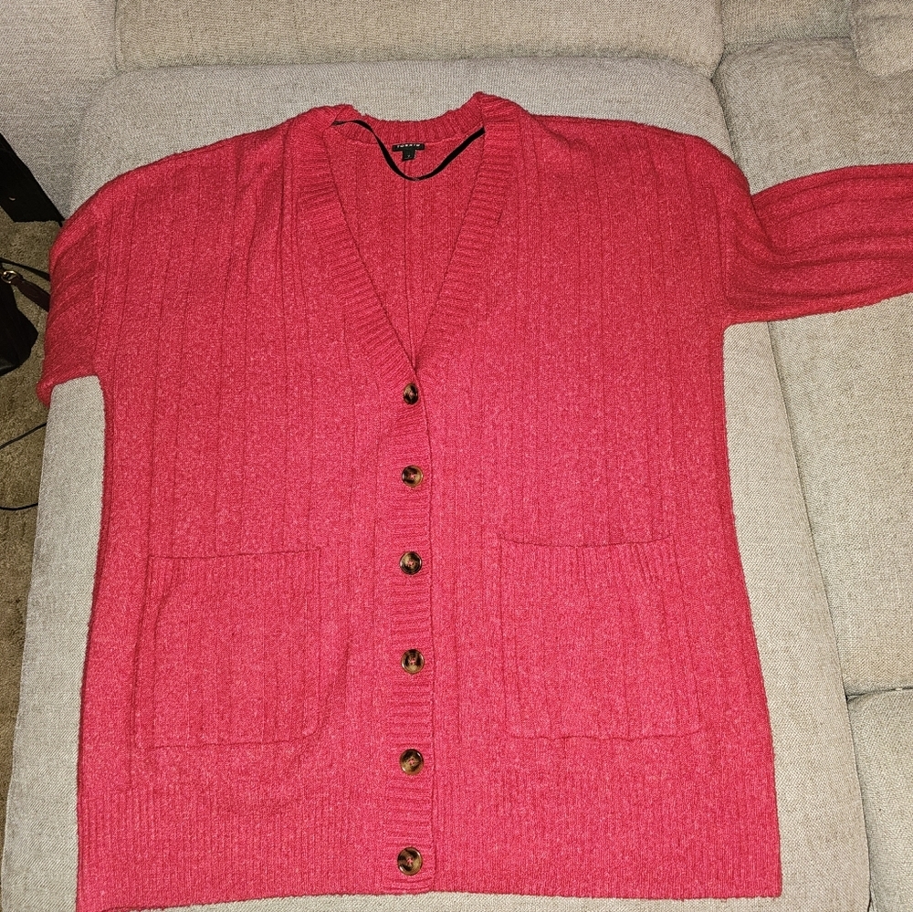 Torrid Pink Button-Up Cardigan